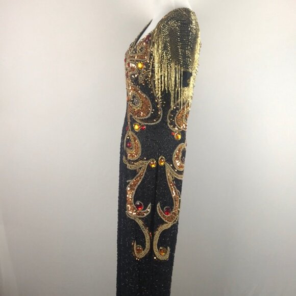 LIME NITE • Vintage Silk Dress - Picture 3 of 7